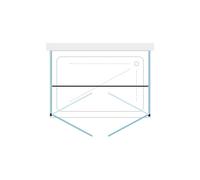 Ix Box Shower Barra Di Fissaggio Sostegno Due Lati Fissi Farnell 100 centimetri - CONFEZIONE: 1 pz.