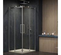 Ix Box Shower Box Angolare Con Ante Scorrevoli Blossom BMA922 8 Millimetri - CONFEZIONE: 1 pz., Dimensione: 80 x 100 x 200H Regolabile