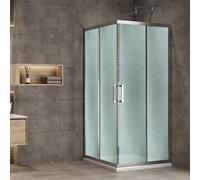 Ix Box Shower Box Angolare Con Ante Scorrevoli Dafne S168 Dafne 6 Millimetri - CONFEZIONE: 1 pz., Tipo Cristallo: Stampato, Dimensione: 70x120x195H Regolabile