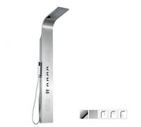 Ix Box Shower Colonna Doccia Termostatica Rivera in Acciaio Inox Con Cascata - CONFEZIONE: 1 pz., Finitura: Spazzolato