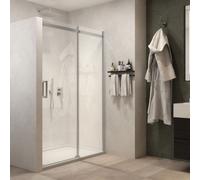 Ix Box Shower Porta Doccia Scorrevole Calla S116 Cristallo 6 millimetri Chrome - CONFEZIONE: 1 pz., Misure: 107-109xH195 cm Trasparente
