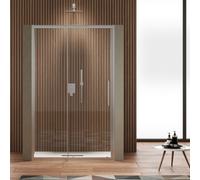 Ix Box Shower Porta Doccia Scorrevole Flora S154 Cristallo 6 millimetri Chrome - Tipo Cristallo: Trasparente, CONFEZIONE: 1 pz., Dimensione: 100 cm Regolabile