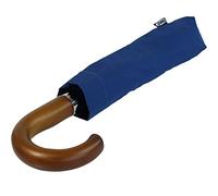 iX-brella - Ombrello da uomo XXL 121 cm con vero manico in legno e accensione automatica, navy-blu, 121, Ombrello tascabile XXL