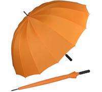 iX-brella - Ombrello per partner XXL leggero, 16 pezzi, con piacevole impugnatura morbida, diametro 1,29 metri, Colore: arancione., 129 cm