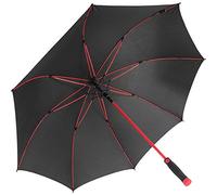 iX-brella Ombrello XXL in fibra di vetro, automatico, nero, Colore: rosso, 132 cm,