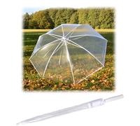iX-brella Ombrello XXL in fibra di vetro da golf automatico nero, Bianco/Trasparente, 135 cm
