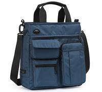 IX INOXTO Borsa a tracolla da uomo per computer portatile, borsa a tracolla da lavoro, ufficio, impermeabile, per viaggi, lavoro, università, Blu