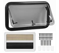 IXART Finestra per Camper, Sostituzione Finestra del Camper, Finestra di Ventilazione con Vetro Acrilico, Finestra Push-out per Camper con avvolgibile Integrato e zanzariera,500X350mm