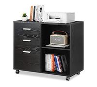 IXART Schedario per ufficio/schedario da pavimento in legno per ufficio, camera da letto, cassetto rimovibile con serratura, grande capacità, multifunzione, organizer (colore: grigio)