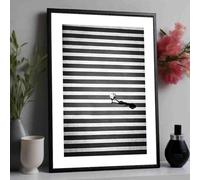 IXEHOH Minimalista Astratto Bianco e Nero su Tela, Arte da Parete Verticale per Decorazioni Moderne, Arte da Parete Estetica per Soggiorno, Ufficio, Camera da Letto e Corridoio 40x60cm