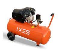 IXES Compressore d'aria compressa IX-AC120TZ I 100 litri | 10bar pressione di esercizio | 3PS - 2,2 kW di potenza | 412 l/h potenza di aspirazione | compressore d'aria a cilindro doppio lubrificato ad olio