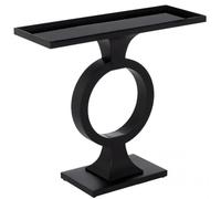 IXIA - Console nera metallo e vetro Eclipse 90 cm