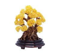IXMLDAXD Albero di Cristallo, Albero di Gemme Cristallo, Albero della Fortuna, Ornamenti, ricchezza, Decorazioni for casa e Ufficio, Fengshui(Gold)