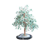 IXMLDAXD Albero di Cristallo, Cristalli Pietre Denaro Ricchezza Albero di Cristallo Decorazioni for la Casa for Libreria for Stanza Meditazione Fengshui(Grün)