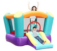 IXMLDAXD Castello Gonfiabile， Casa di Rimbalzo Gonfiabile Portatile Castello Gonfiabile all'aperto Grande Castello impertinente Attrezzatura for Parco Giochi Trampolino Quadrato