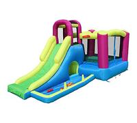 IXMLDAXD Castello Gonfiabile, Casa di Rimbalzo Gonfiabile Spaziosa Sala da Salto Castello Gonfiabile con Trampolino della Piscina Castello Gonfiabile Multifunzione