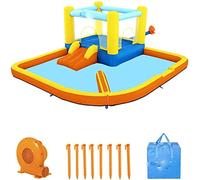 IXMLDAXD Castello Gonfiabile， Spaziosa casa di Rimbalzo Gonfiabile Intrattenimento Castello Gonfiabile Pistole ad Acqua Piscina for Spruzzi Scivolo d'Acqua Casetta da Gioco all'aperto