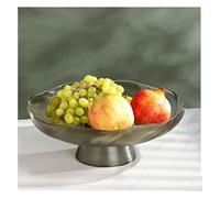 IXMLDAXD ciotola per frutta, Insalatiera in vetro Ciotole da portata di forma irregolare, ornamento decorativo moderno con base for preparazione della cucina, frutta, snack, dessert(Grijs)