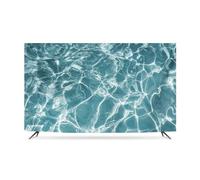IXMLDAXD copertina televisiva, Copertura for TV con motivo tramonto sul mare, tessuto morbido e liscio, protezione antigraffio, stile leggero lussuoso(A,55in)