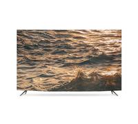 IXMLDAXD copertina televisiva, Copertura for TV con motivo tramonto sul mare, tessuto morbido e liscio, protezione antigraffio, stile leggero lussuoso(C,75in)