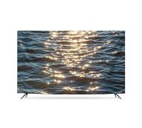 IXMLDAXD copertina televisiva, Copertura for TV con motivo tramonto sul mare, tessuto morbido e liscio, protezione antigraffio, stile leggero lussuoso(B,55in)