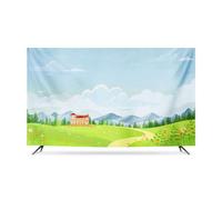 IXMLDAXD copertina televisiva, Protezione universale da 32"-85" for schermi piatti curvi in poliestere con stampa orizzontale, for interni, moderna(C,47IN)
