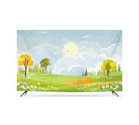 IXMLDAXD copertina televisiva, Protezione universale da 32"-85" for schermi piatti curvi in poliestere con stampa orizzontale, for interni, moderna(A,45IN)