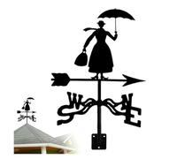 IXMLDAXD direzione del Vento, Banderuola in Acciaio Inossidabile, banderuole for Esterni, indicatore di direzione del Vento Nero retrò for Montaggio sul Tetto for Decorazioni da Giardino all'aperto