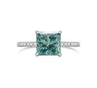 IXMLDAXD Fede nuziale in Moissanite da 3 ct for donna Anello di fidanzamento in Moissanite con taglio principessa in argento sterling 925 di colore D Anello con diamante simulato con certificato