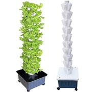 IXMLDAXD Fiori idrici, Sistema di Coltivazione acquaponica a 40/50/66 Fori, Set Torri idroponiche, Torre aeroponica automatizzata, Sistema Senza Suolo(White,8floors)