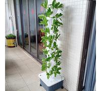IXMLDAXD Fiori idrici, Torre da Giardino idroponica, Sistema di Coltivazione Verticale, Kit idroponico for Giardinaggio Interno ed Esterno, lattuga Erbe aromatiche(White,12floors)
