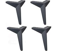 IXMLDAXD Gambe di mobili metallici, Gambe for mobili triangolari in metallo, 4 pezzi, multicolore, diverse misure(Black,17cm)