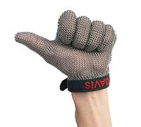 IXMLDAXD Guanti antitaglio in filo d'acciaio inossidabile， Guanti antitaglio in acciaio inossidabile, guanti in maglia di antiscivolo e comodi, da lavoro sicurezza for adulti, uomo donna(1pcs/S)