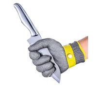 IXMLDAXD Guanti antitaglio in filo d'acciaio inossidabile， Guanti antitaglio, resistenti al taglio, Officina meccanica, di riparazione, Laboratorio, for lavoro sicurezza for uomini e donne(1PCS/XS)