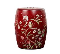 IXMLDAXD Il Tamburo di Ceramica, Nuovo Sgabello for Batteria in Stile Cinese, Sgabello in Ceramica for Soggiorno, Sgabello Guzheng, molo Ricamato in Porcellana for Sala Studio.(Red)
