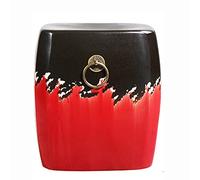 IXMLDAXD Il Tamburo di Ceramica, Sgabello da Giardino Quadrato in Ceramica, Sgabello, Adatto for Giardino, Patio, Prato, Interni ed Esterni Domestici(Red)