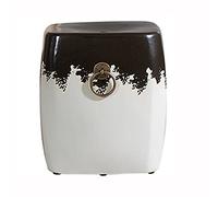 IXMLDAXD Il Tamburo di Ceramica, Sgabello da Giardino Quadrato in Ceramica, Sgabello, Adatto for Giardino, Patio, Prato, Interni ed Esterni Domestici(White)