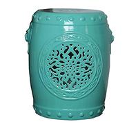 IXMLDAXD Il Tamburo di Ceramica, Sgabello for Tamburo da Giardino in Ceramica, Sgabello Decorativo da Giardino, Adatto for Giardino, Patio, Prato(Green)