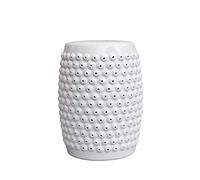 IXMLDAXD Il Tamburo di Ceramica, Sgabello for Tamburo in Ceramica Traforata Cava in Stile Cinese, Sgabello Rotondo Creativo nel Soggiorno, tavolino Sgabello for Il Cambio delle Scarpe.(White)