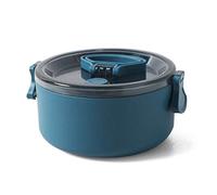 IXMLDAXD La scatola del pranzo, Bento Box, Lunch rotondo di grande capacità con coperchio a prova perdite, portatile da ufficio riscaldabile(Blue(single))