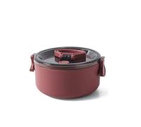 IXMLDAXD La scatola del pranzo, Bento Box, Lunch rotondo di grande capacità con coperchio a prova perdite, portatile da ufficio riscaldabile(Red(single))