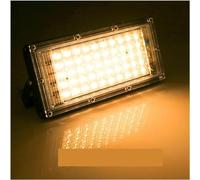 IXMLDAXD Lampada Solare, Proiettore a LED Faretto da Esterno Faretto Lampione Stradale a LED Proiettore Esterno IP65 for Giardino, Cortile, Garage, Porte(Flood Light X 1,Warm 50W)