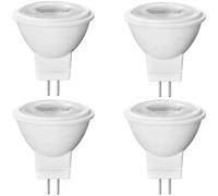 IXMLDAXD lampadine LED, Lampadine LED GU10 3W MR11, equivalenti a 30W, confezione da 4, 300 lumen, AC220v-240v, angolo del fascio di 38°, dimmerabili(Warm White)