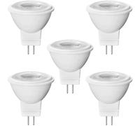 IXMLDAXD lampadine LED, Lampadine LED GU10 6W MR11, equivalenti a 30W, confezione da 5, 600 lumen, AC220v-240v, angolo del fascio di 38°, dimmerabili(Cool White)
