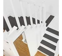 IXMLDAXD Le Scale, Passatoie Antiscivolo, Tappeto di Sicurezza for Interni, Autoadesivo for gradini e Pavimenti delle Scale(Dark Grey,15pcs)