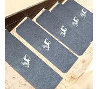 IXMLDAXD Le Scale, Set da 15 Pezzi, tappetini Lavabili for Scale, di Sicurezza for, for gradini(Light Grey 1,55x22+4.5cm)