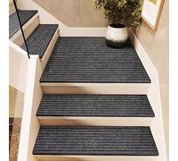 IXMLDAXD Le Scale, Tappeti Antiscivolo for Scale, zerbini for Interni, tappetini for, for for Bambini e Cani, 5 Pezzi(Light Grey,22x70cm)