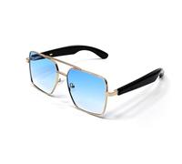 IXMLDAXD Occhiali intelligenti， Occhiali da sole intelligenti musicali Bluetooth Chiamata Sport all'aria aperta impermeabili anti-UV for uomo e donna Blu