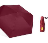 IXMLDAXD ombrellone, Ombrello tascabile antivento a 6 stecche(Wine Red)