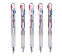 IXMLDAXD penna a sfera, Penna a sfera, penna gel a retrattile a con inchiostro a bicolore rosso e blu 0,5 mm(5pcs)